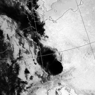 Satellitenbild (Infrarot, Ausschnitt) Terra vom 09.07.2002, 22:58 MESZ