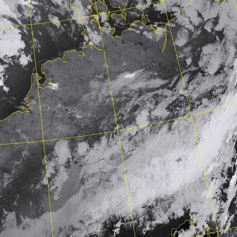Wolkenverteilung über Mitteleuropa am 03.07.2017 um 02:38 MESZ