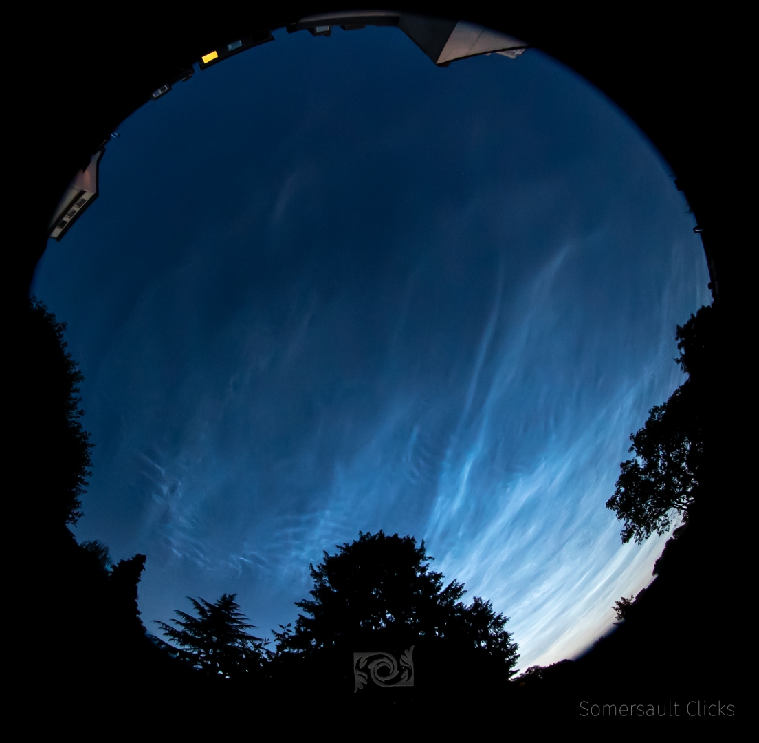 Allsky-Foto des großen NLC-Displays am Abend des 21.06.2019